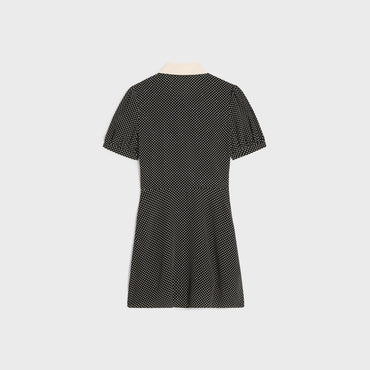 Mini Robe Babydoll - Noir/Ivoire