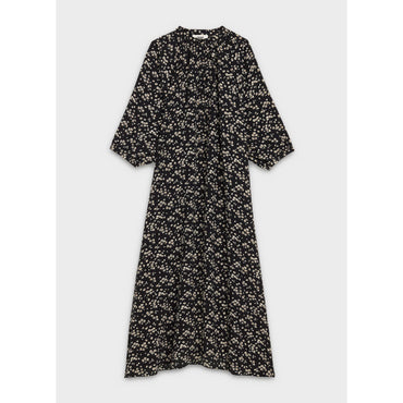Folk Dress - Black/White