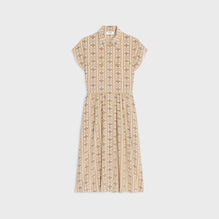 Robe Pensionnaire Manches Cape - Ivoire/Toffee/Marron Glace
