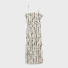 Pleated Sun Dress - Off White/Vert/Rose