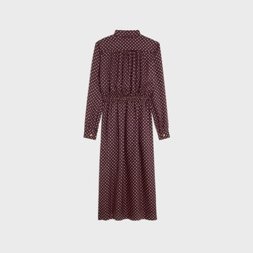 Low Lavalliere Dress - Bordeaux/Chalk