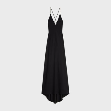 Robe Lingerie Bretelles Strass - Black