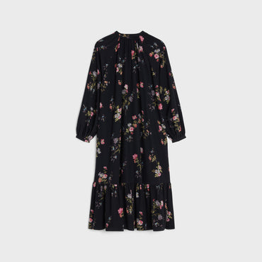 Folk Dress - Black/Multicolor