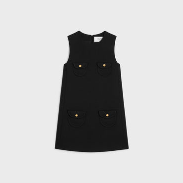 Mini Robe Trapeze Ceinturee - Black
