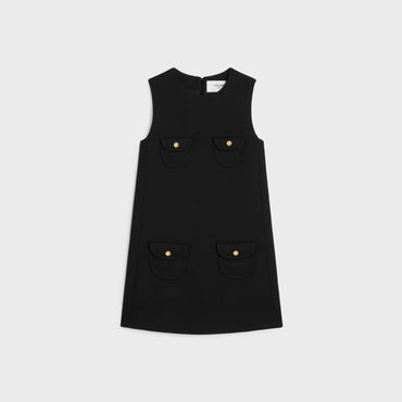 Mini Robe Trapeze Ceinturee - Black