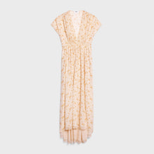 Swinged V Neckline Dress - Multi Chalk