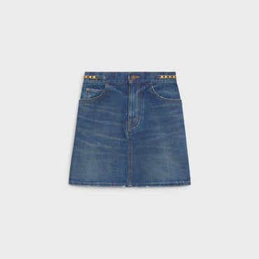 Curbed Mini Skirt - Dark Union Wash