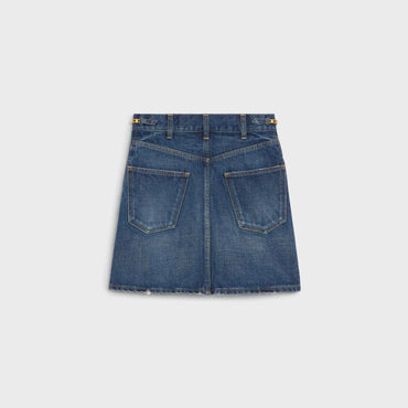 Curbed Mini Skirt - Dark Union Wash