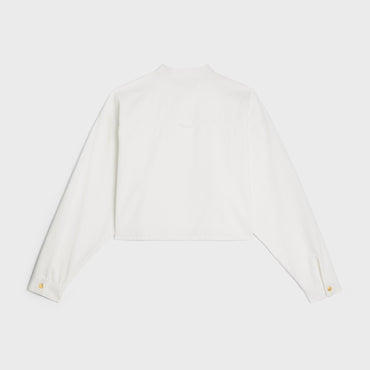 Triomphe Cropped Jacket - Optic White