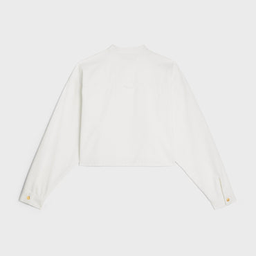 Triomphe Cropped Jacket - Optic White