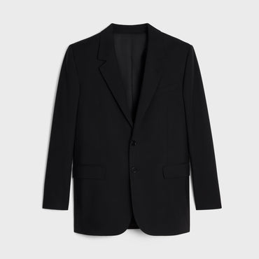 Veste Jodie 2B Col Droit Toile De Laine Légère - Black