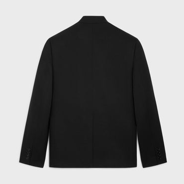 Veste Item 4B Col Officier Diagonal Wool - Black