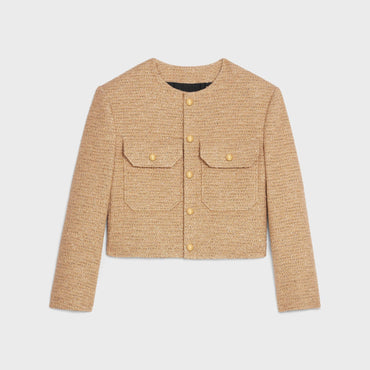 Veste Chasseur Snaps Chaine Tweed Lurex - Or/Noir