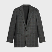 Veste Longue 2B Col Droit - Noir/Anthracite/Noisette