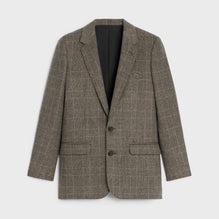 Veste Longue 2B Col Droit - Marron Glace/Craie