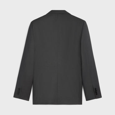 Classic Jacket Laine Twill 150 Rayure Auteuil - Anthracite