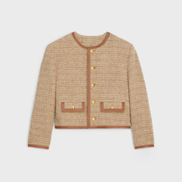 Veste Chasseur Details Cuir - Naturel