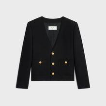 Veste Chasseur Col V - Black