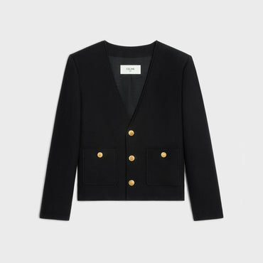 Veste Chasseur Col V - Black