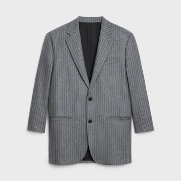 Boys Jacket 2B Right Collar - Grey/Black