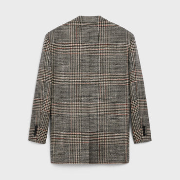 Boys Jacket 2B Right Collar - Black/Vanilla/Rust