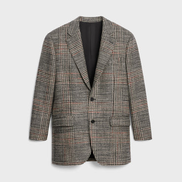 Boy's Jacket 2B Right Collar - Black/Vanilla/Rust