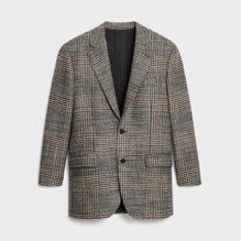 Boys Jacket 2B Right Collar - Black/Vanilla/Rust