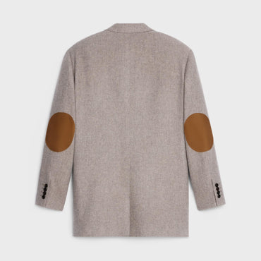 Boys Jacket 2B Right Collar - Camel/Gray
