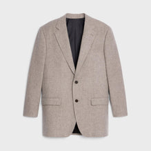 Boys Jacket 2B Right Collar - Camel/Gray