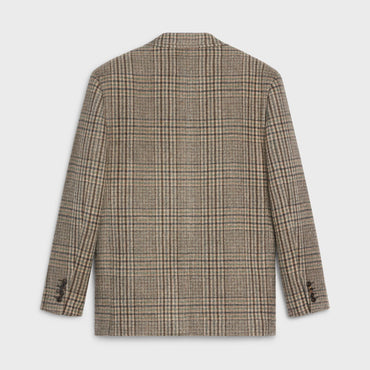 Preppy Jacket 3B Straight Collar - Brown/Khaki/Chalk