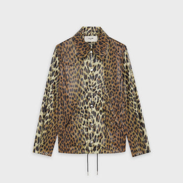 Veste Legere Boutonnee Nylon Leger Leopard - Leopard