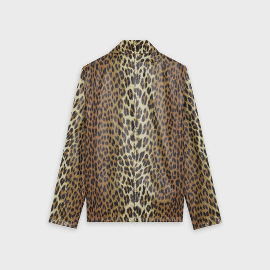 Men Lightweight Buttoned Jacket - Leopard