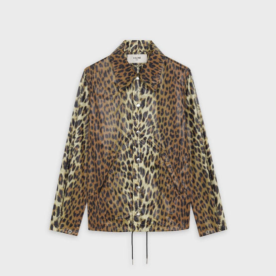 Men Lightweight Buttoned Jacket - Leopard