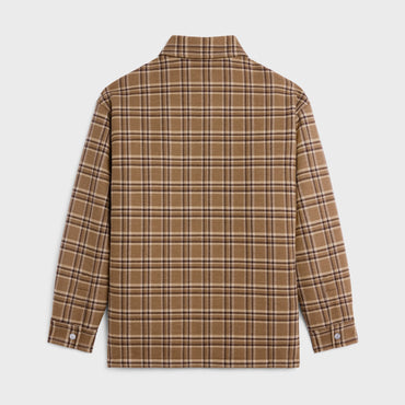 Surchemise Matelassee Laine Carreaux Heritage - Camel/Beige/Marron