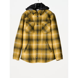 Men Hooded Overshirt - Yellow/Black