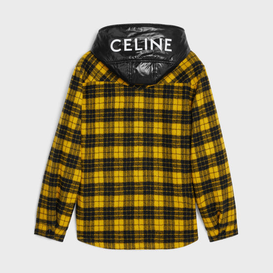 Men Hooded Overshirt - Yellow/Black