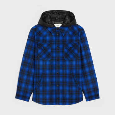Hooded Overshirt - Royal Blue/Black