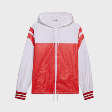 Celine Hooded Zip Jacket - White/Red