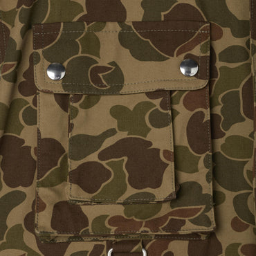Gilet Militaire Long Coton Camouflage - Multicolor
