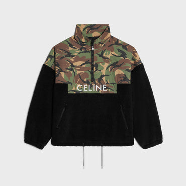 Parka Col Zippe Bimatiere - Black/Camouflage