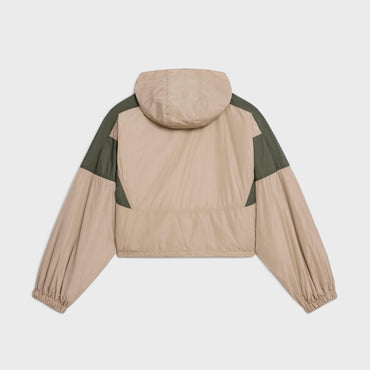 Cropped Windbreaker - Taupe
