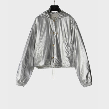 Cropped Skate Jacket - Silver