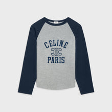 T-Shirt Celine Paris Triomphe - Grey Melange/Navy