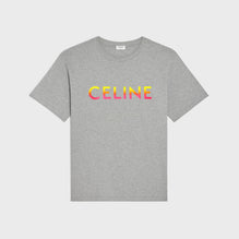 Men Celine Multico Loose T-Shirt - Grey Melange