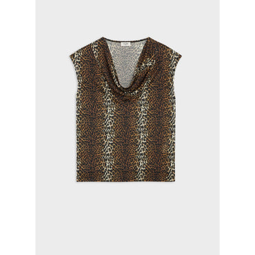 Benitier Collar Top - Leopard