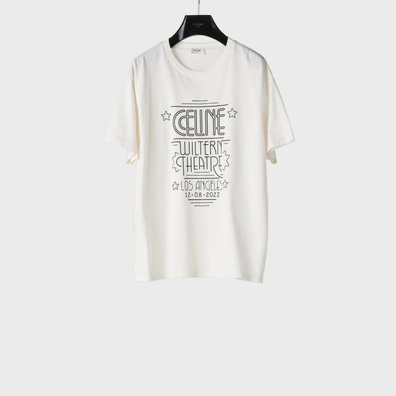 Men Celine Wiltern Loose T-Shirt - Washed White/Black