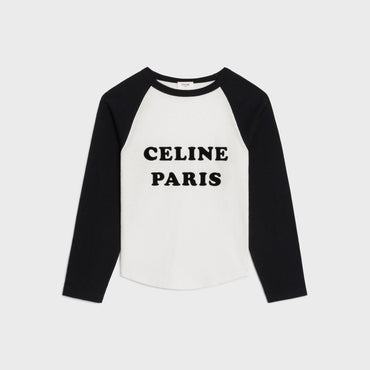 T-Shirt Manches Longues Celine - Off White/Black