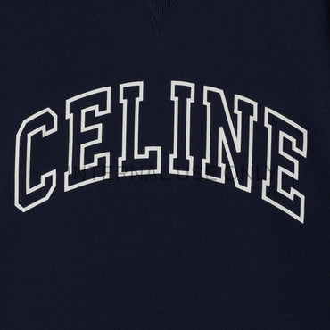 Sweat Loose Celine College - Navy/Off White