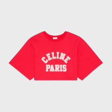 Allover Sequin Embroidered Crop Top - Rouge Intense/Off White