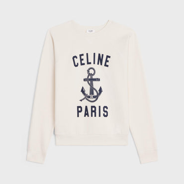 Celine Anchor Sweat-Shirt - Light Ivory/Anchor Blue